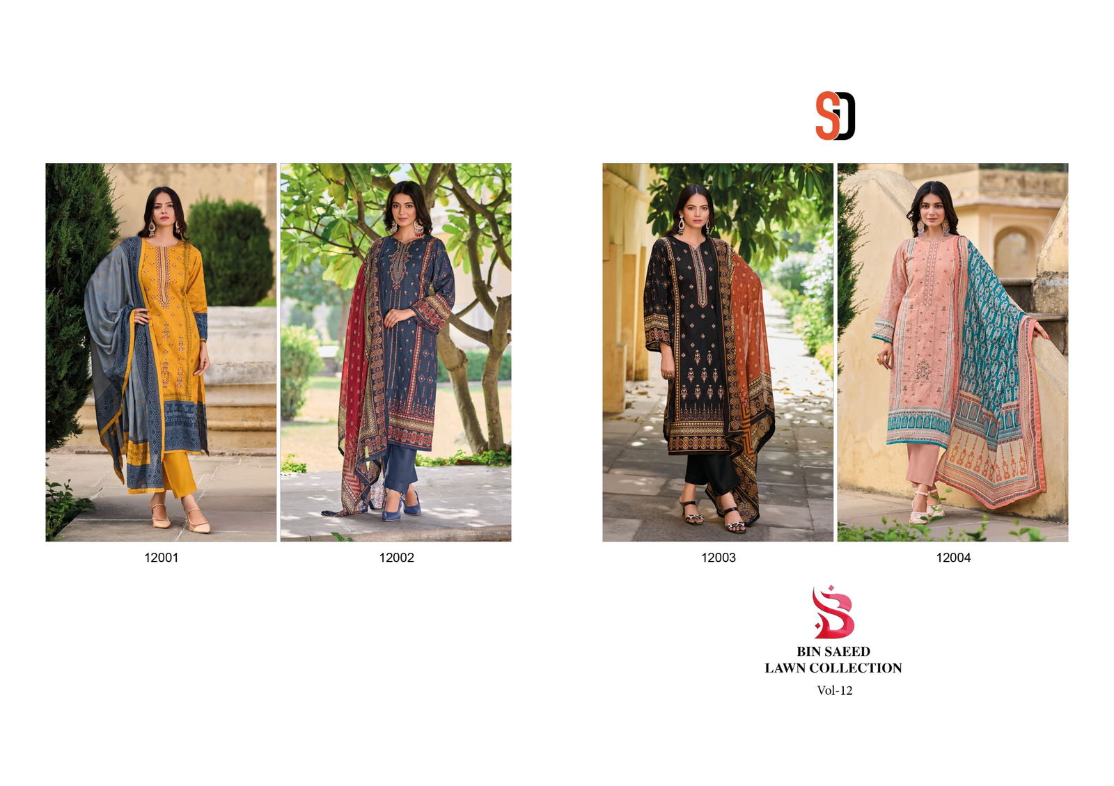 Bin Saeed Vol 12 By Shraddha Designer Cotton Dress Material Wholesale In India